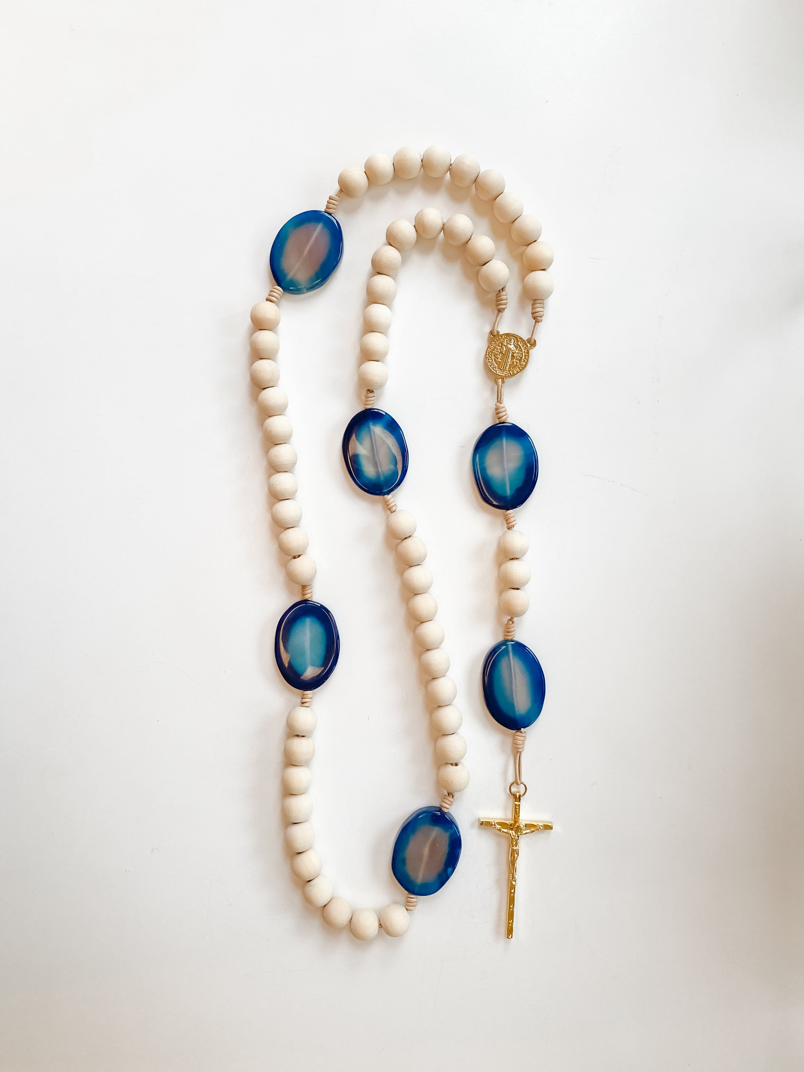 Blue Agate Slice Coffee Table Rosary