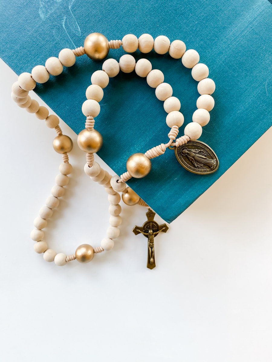 Bronze + Gold Coffee Table Rosary 